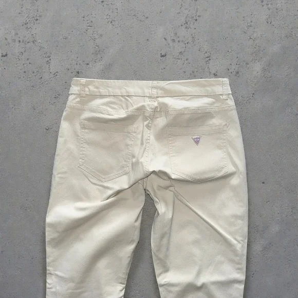 Guess Los Angeles Womens Cream Slim Fit Stretch Pants Off White Size 29 - Picture 4 of 11